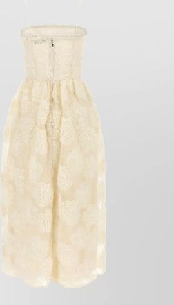 Rotate floral-appliqu&eacute; off-the-shoulder sleeveless midi dress