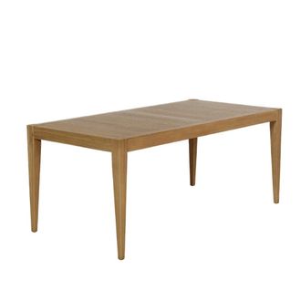 Robin des Bois Mesa de comedor para 8 personas de roble, 180 x 90 cm beige