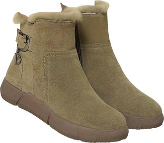 Generic NYSBH Snow Boots Women Winter Thickened Warm Cotton Shoes Anti-Slip Cotton Boots Thick Bottom Anti-Slip Short Boots