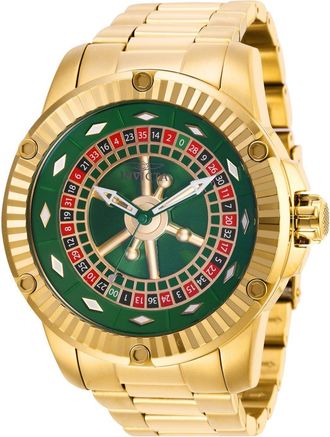 Invicta Specialty 28710 Herenhorloge - Automatisch Uurwerk - Roestvrij Staal met Groene Wijzerplaat - 52 mm