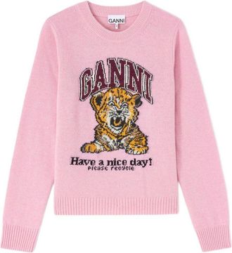 Ganni Wool Crewneck Sweater