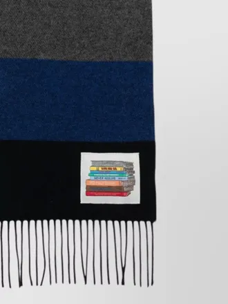Paul Smith fine-knit wool striped scarf