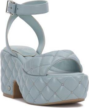 Vince Camuto Ellah Ankle Strap Platform Sandal in Celeste Blue at Nordstrom Rack, Size 7.5