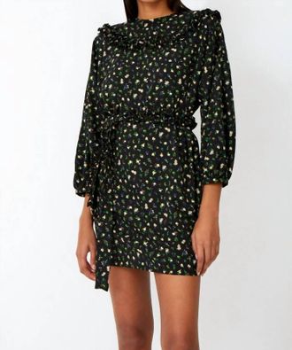 Roseanna Dylan Wave Mini Dress In Noir Floral