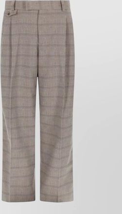 Dr&ocirc;le de Monsieur trousers relaxed fit check pattern belt loops