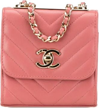 Chanel Pre-owned Wallets, female, Pink, Size: ONE SIZE Pre-owned Leather wallets