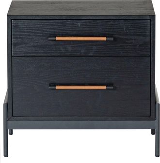 Safavieh Couture Chandri Vegan Leather Wrapped Handle Nightstand