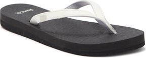 Sanuk Yoga Coral Flip Flop in White/Black at Nordstrom Rack, Size 10