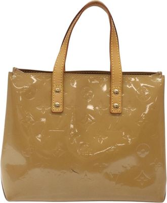 Louis Vuitton Reade Handbag Monogram Vernis Beige Patent_Leather Bag (Pre-Owned)