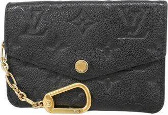 Louis Vuitton Pre-owned Wallets, female, Black, Size: ONE SIZE Pre-owned Compact Wallet with Chain