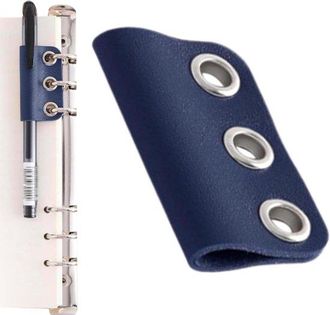 OEM Portabol&iacute;grafos Para Cuaderno - Organizador De Bol&iacute;grafos Con Clip - Organizaci&oacute;n De Escritorio - Dise&ntilde;o Desmontable - 20x40x20 Mm - Azul