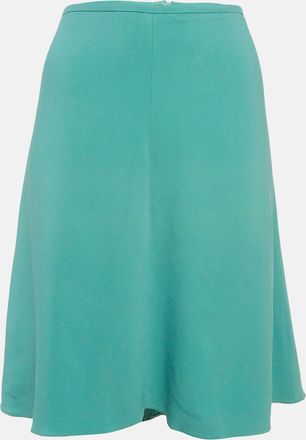 Armani Green Crepe Flared Mini Skirt