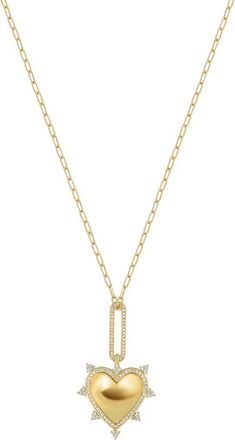 Bony Levy Icon Pavé Diamond Heart Pendant Necklace in 18K Yellow Gold at Nordstrom