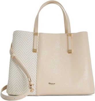 Dune London Dorry Faux Leather Tote in Ecru at Nordstrom