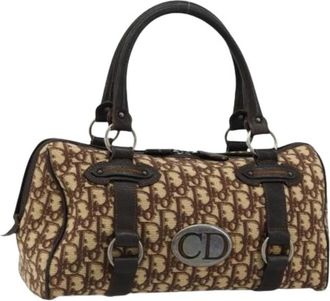 Dior Pre-owned Trotter Canvas Hand Bag - Dames - Vintage Handtas - Bruin - ONE Size - Leer - Vintage