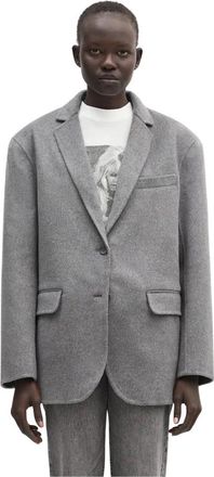 Anine Bing Jassen, Dames, Grijs, S, Wol, Quinn Blazer