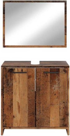 Vicco Set mobili bagno Kiko, Rovere rustico, 2 parti