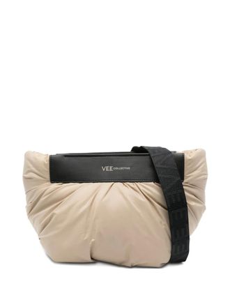 VeeCollective medium Caba padded clutch bag - Neutrals