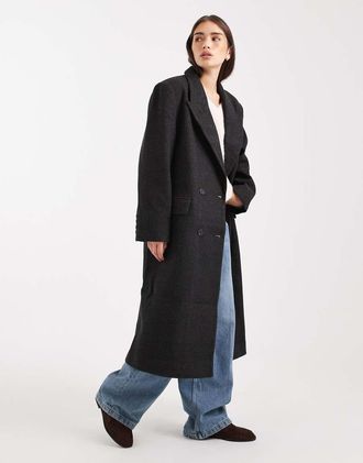 Asos Cappotto dad oversize nero mélange