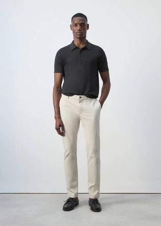 Mango Pantaloni Barna slim-fit chino twill grezzo - Uomo - 44 - MANGO MAN
