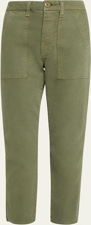 Amo Easy Straight Cropped Army Trousers