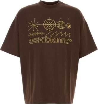 Casablanca Brown Crew Neck T-Shirt