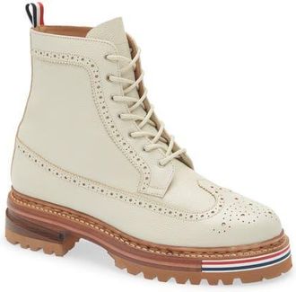 Thom Browne Longwing Lug Sole Boot in Khaki at Nordstrom, Size 12
