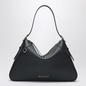 Gucci GG Emblem large black shoulder bag