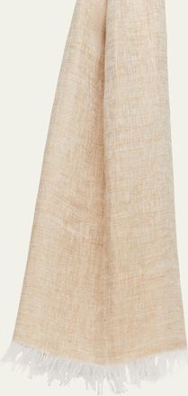 Max Mara Alfredo Fringed Flax Scarf