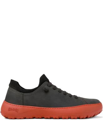Camper Peu Cami nubuck leren sneakers met gebreid vlak - Grijs