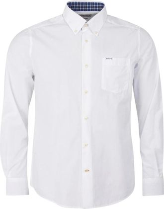 Barbour Headhill Shirt - Heren - Zakelijke Overhemden - Wit - XL - Katoen - Overhemden