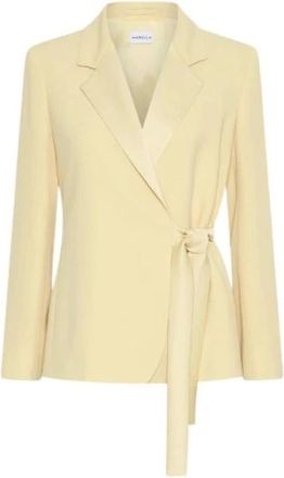Marella Jassen, Dames, Geel, S, Polyester, Satin Tie Blazer
