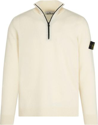 Stone Island S00B4 1/4 ZIP SWEATSHIRT Size: M, colour: IVORY