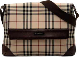 Burberry Pre-owned Burberry House Check Canvas Flap Crossbody Ladies 8XKQXUAMMLXA238B