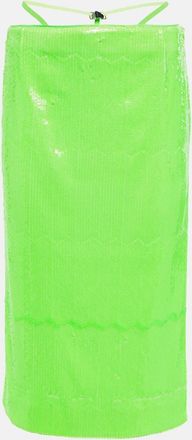 Rotate Embellished low-rise midi skirt