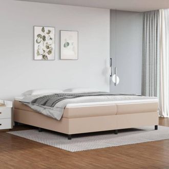 vidaXL Vidaxl - Estructura Cama Sin Colch&oacute;n Cuero Sint&eacute;tico Capuchino 200x200cm