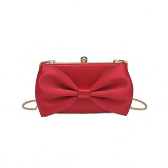 Urban Expression Womens Belle Bow Evening Bag In Red