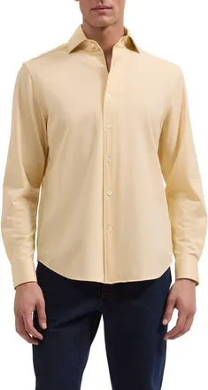 Bugatchi Devon OoohCotton Button-Up Shirt in Jojoba at Nordstrom, Size Xxx-Large