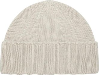 Drumohr Cuffia Rasata - Heren - Accessoires - Wit - Maat: 46 CM Kasjmier