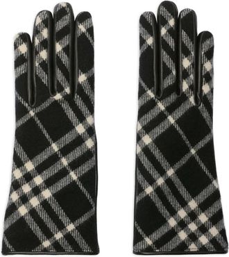 Burberry Guanti a quadri - Nero