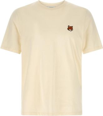 Maison Kitsun&eacute; Beige Crew Neck T-Shirt
