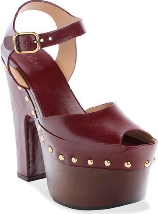 Chlo&eacute; Meret Platform Sandal in Burnt Purple at Nordstrom, Size 39