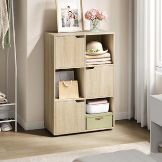 Woltu Woltu - Estanter&iacute;a/mueble De Almacenamiento Moderno De Madera Tipo Cubo Con Puertas - Para El Hogar, La Oficina O El Estudio