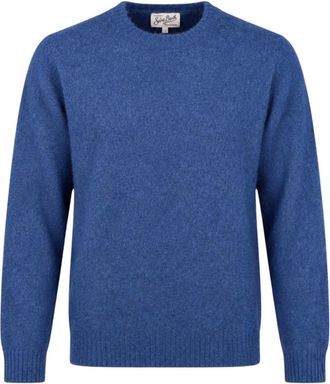 MC2 Saint Barth Jersey de Cuello Redondo Regent de Alpaca - Knitwear - Hombre - Azul - 2XL
