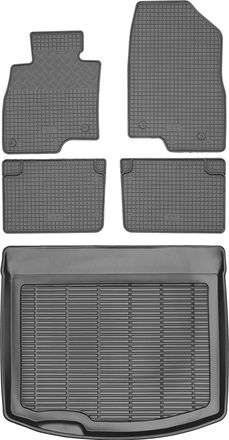 OEM Juego De Alfombrillas De Goma Para Mazda 3 Iii Hatchback (2013-2019) + Alfombrilla Para El Maletero