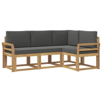 vidaXL Conjunto De Sof&aacute;s De Exterior 4 Pcs Blanco Y Antracita Vidaxl