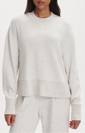 Varley Philippe Crop Sweatshirt in Ivory Marl at Nordstrom, Size Xx-Small