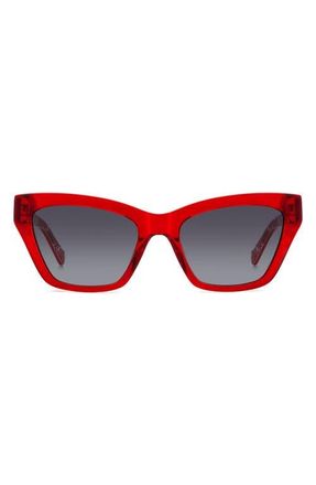 Kate Spade New York fay 54mm gradient cat eye sunglasses in Red/grey Shaded at Nordstrom