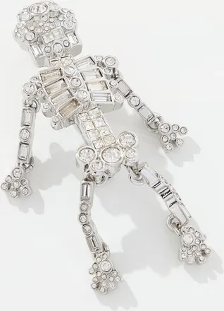 Talbots Skeleton Brooch - Clear Crystal/Rhodium - 001 Talbots