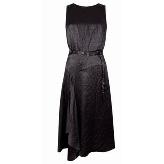 Liu Jo Belted Asymmetric Dress - female - Liu Jo - Midi Dresses - Black - XS - Dresses